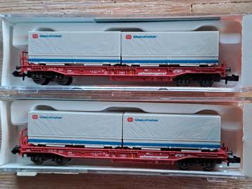 Roco N schaal 2 x taschenwagen DB  beschikbaar voor biedingen