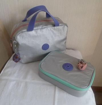 Kipling Geïsoleerde lunchtas en grote pennenetui + apen beschikbaar voor biedingen