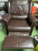 2 relaxfauteuils van Chateau d'Ax en een zwarte leren bank, Ophalen, Gebruikt, 75 tot 100 cm, Leer