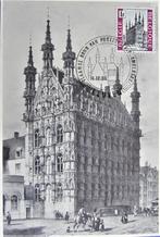 FDC OP KAART TOERISME- HET STADHUIS VAN LEUVEN, Plaats of Gebouw, Ophalen of Verzenden, Gestempeld