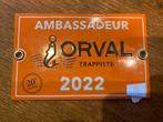 Plaque émaillée ambassadeur Orval, Verzamelen, Merken en Reclamevoorwerpen, Ophalen