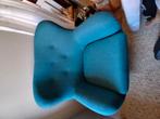 Fauteuil - 1zit blauw gestoffeerd, Huis en Inrichting, Fauteuils, Ophalen, Zo goed als nieuw