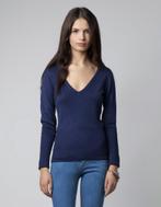 Blauwe trui met V-hals van Bershka - Maat medium, Kleding | Dames, Blauw, Ophalen of Verzenden