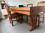 Eettafel hout, Huis en Inrichting, Complete eetkamers, Ophalen, Gebruikt, 4 tot 6 stoelen
