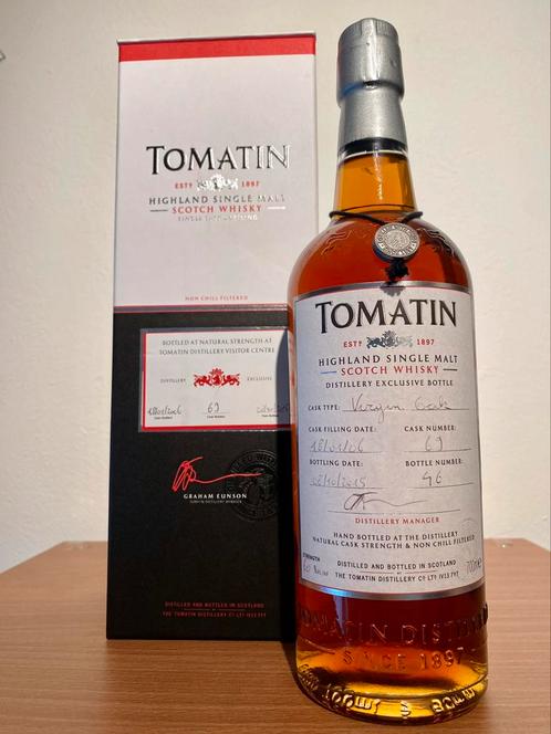 Whisky Tomatin Hand Bottled At The Distillery, Collections, Vins, Pleine, Enlèvement ou Envoi