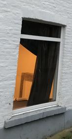 Groot wit PVC vast dubbel raam GRATIS, 120 tot 160 cm, Dubbelglas, Gebruikt, 160 cm of meer