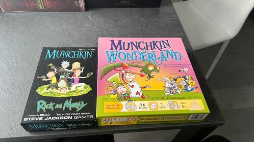Munchkin Wonderland en Rick and Morty editie, Hobby en Vrije tijd, Gezelschapsspellen | Bordspellen, Zo goed als nieuw, Ophalen of Verzenden