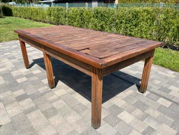 Tuintafel eettafel 2,15m x 1.05m eikenhout beschikbaar voor biedingen
