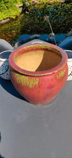 Pot en céramique vietnamien résistant à l'hiver couleur roug, Jardin & Terrasse, Comme neuf, Enlèvement