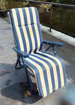 Relaxstoel met kussen, Tuin en Terras, Ligbedden, Ophalen, Gebruikt, Aluminium, Verstelbaar