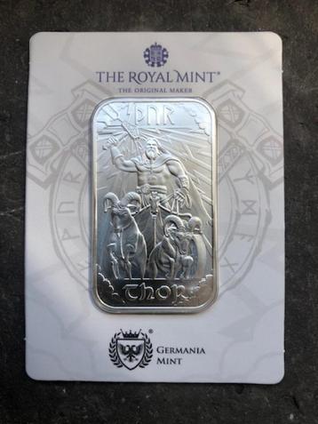 UK Germania Mint - Thor - 1 oz silver bar in coincard beschikbaar voor biedingen