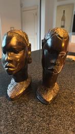 2 bustes Afrikaans handgemaakt  Ebbenhout, Antiek en Kunst, Kunst | Beelden en Houtsnijwerken, Ophalen