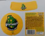 Bieretiket Paranoia Alcohol free Brouwerij L. Huyghe (12f4), Ophalen of Verzenden, Gebruikt