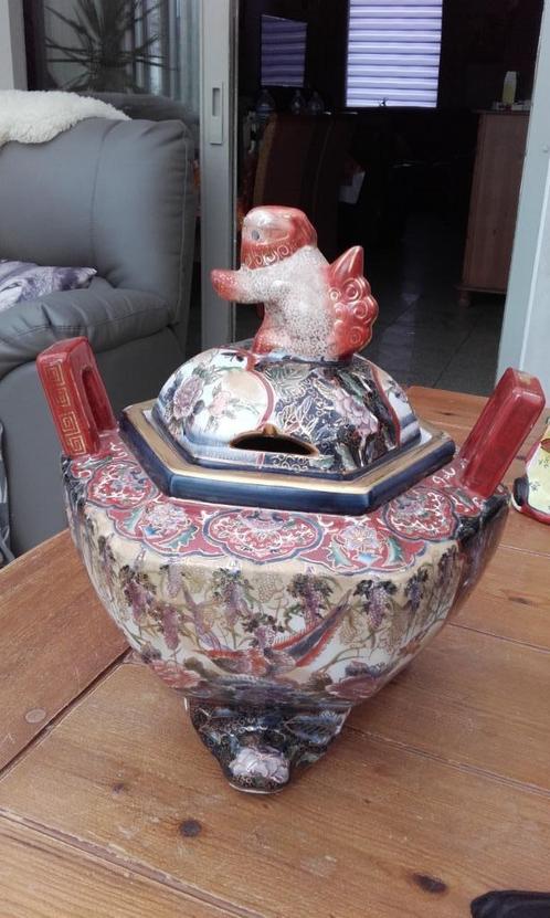 grote sfeervolle Japanse Satsuma wierrookbrander, Antiek en Kunst, Curiosa en Brocante, Ophalen of Verzenden