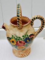 Jarre / vase vintage terre cuite émaillée polychrome, 30 cm, Ophalen of Verzenden