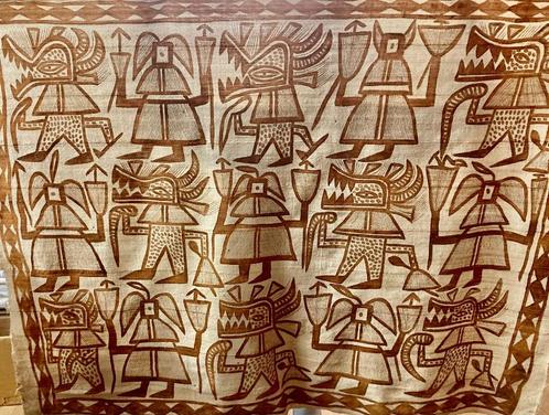 Unieke Handgemaakte Tapa Kunst – Authentiek en Sfeervol, Antiek en Kunst, Antiek | Brons en Koper, Ophalen of Verzenden