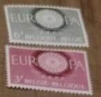 2 oude postzegels - Europa, Postzegels en Munten, Postzegels | Europa | België, Europa, Frankeerzegel, Ophalen of Verzenden, Zonder stempel