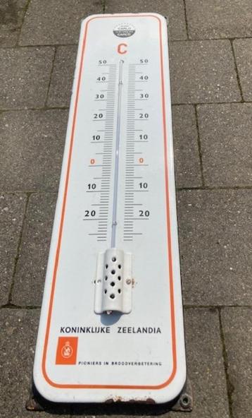 Emaille-Reclamebord-Thermometer-Brood-Carlo-Koning-Zeelandia