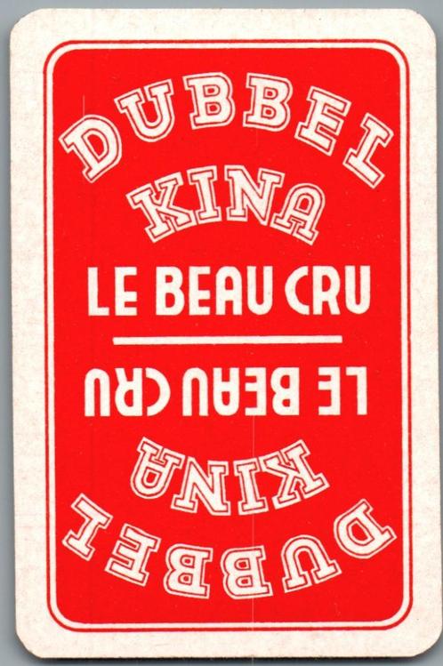 speelkaart - LK8279 - dubbel Kina, le beau cru, Verzamelen, Speelkaarten, Jokers en Kwartetten, Zo goed als nieuw, Speelkaart(en)