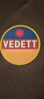 Vedette bierkaartje met oranje onderkant, Verzamelen, Biermerken, Ophalen of Verzenden