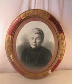 Mooi Antieke Houten Ovale Fotolijst - 59x49 / 50x40, Ophalen of Verzenden, Gebruikt