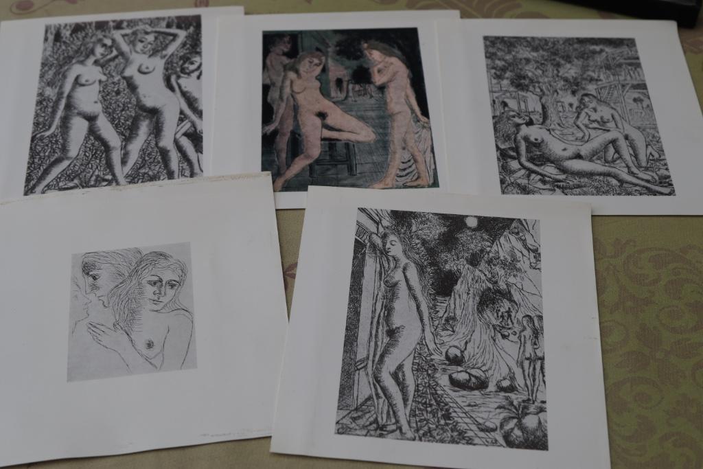 Paul Delvaux: 7 dialogen, denkbeeldige letters, zwarte zon, Antiek en Kunst, Kunst | Litho's en Zeefdrukken, Ophalen of Verzenden