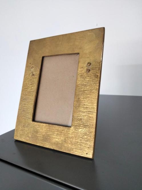 Brutalist Design fotokader brons ? Gesigneerd, Antiek en Kunst, Kunst | Designobjecten, Ophalen of Verzenden