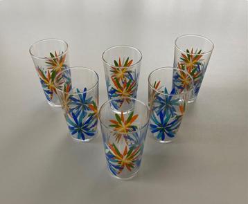6 vintage limonadeglazen beschikbaar voor biedingen