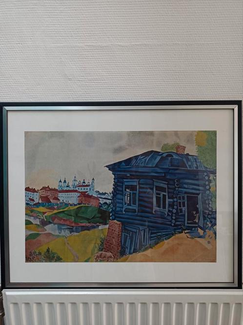 Marc Chagall - The blue house, Antiek en Kunst, Kunst | Litho's en Zeefdrukken, Ophalen