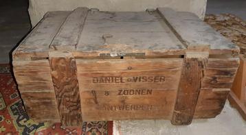 Authentieke oude houten transportkist  beschikbaar voor biedingen