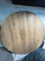 Rond eiken tafelblad, Maison & Meubles, Pièces pour table, Enlèvement, Comme neuf, Rond, Dessus de la table