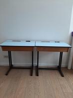 Vintage schoolbanken lessenaar, Huis en Inrichting, Bureaus, Ophalen, Gebruikt, Bureau