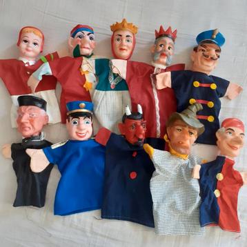 Retro handpoppen poppenkastpoppen (G) beschikbaar voor biedingen