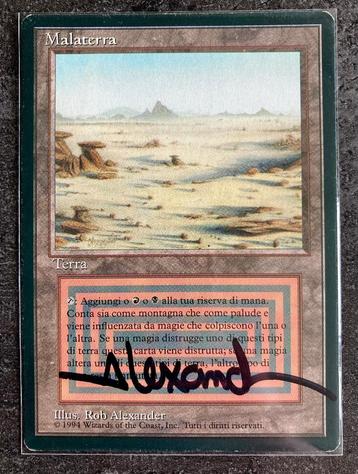 Badlands (FBB : Italian), signed [MTG / Magic the Gathering] beschikbaar voor biedingen