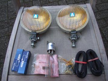 nieuw set vintage gele hella mistlampen beschikbaar voor biedingen