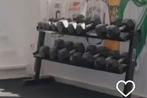 Dumbells inclusief rek 2.5 tot 20 kilo, Sports & Fitness, Équipement de fitness, Enlèvement, Comme neuf, Bras, Haltère