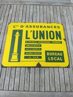 emaille reclame bord L'UNION, Verzamelen, Ophalen, Gebruikt, Reclamebord