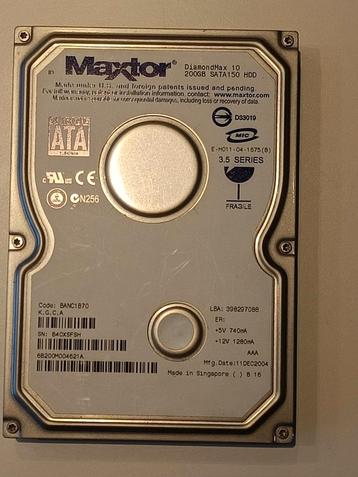 Maxtor Diamondmax 10 200GB SATA150, Enlèvement ou Envoi, Utilisé