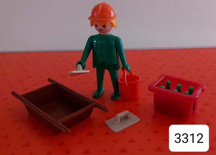 Lot vintage Playmobil bouwvakkers (PLL01), Kinderen en Baby's, Speelgoed | Playmobil, Gebruikt, Complete set, Ophalen of Verzenden