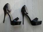 Zomer Stiletto Lak PVC Zwart Maat 43, Zwart, Nieuw, Ophalen of Verzenden, Schoenen met hoge hakken