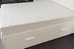 Bed 160x200, Ophalen, Wit, Tweepersoons, Zo goed als nieuw