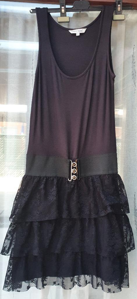 Zwarte zomerjurk van Clockhouse/C&A maat S, Kleding | Dames, Jurken, Gedragen, Maat 36 (S), Zwart, Verzenden
