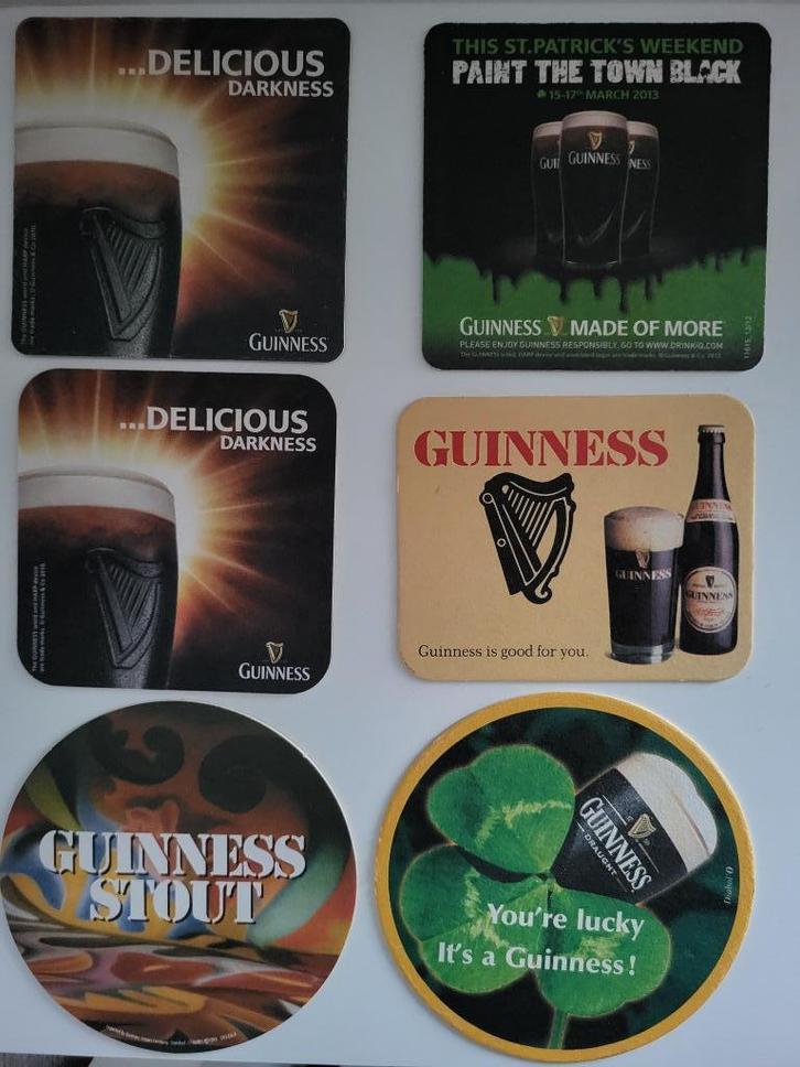 bierviltjes Iers bier Guinness stout bierkaartjes viltjes, Verzamelen, Biermerken, Zo goed als nieuw, Viltje(s), Overige merken