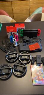 Nintendo SWITCH v2 + accessoires + Mariokart-spel, Games en Spelcomputers, Ophalen, Gebruikt, Switch 2019 Upgrade