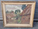 huile sur panneau chaumiere signe paul tondreau, Ophalen of Verzenden