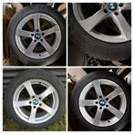 4 gantes  BMW + 4 Pneus neige Michelin Alpin 225/55 R17 101V, Nieuw, 17 inch, Winterbanden, Band(en)