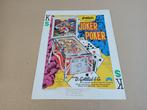 Flyer: Gottlieb Joker Poker (1978) Flipperkast, Verzamelen, Automaten | Flipperkasten, Flipperkast, Ophalen of Verzenden, Gottlieb
