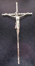 Kruis messing met Christus - 25 cm H, Antiek en Kunst, Antiek | Religieuze voorwerpen, Ophalen of Verzenden