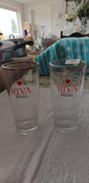 glazen Riva Royal bier 2 stuks gebruikt beschikbaar voor biedingen