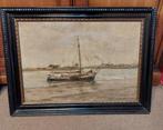 Oud schilderij maritiem Herman Van Den Berghen ca 1900, Antiek en Kunst, Ophalen